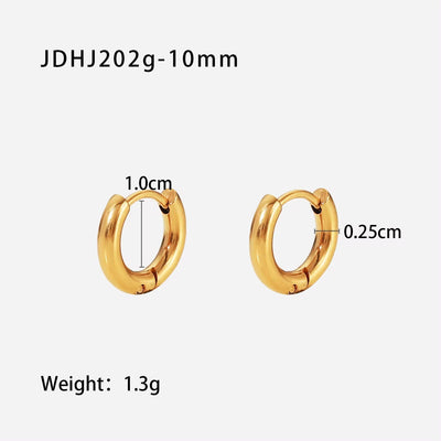 Manufacturer Multiple Sizes 2.5Mm Circle Hoop Earrings Geometric round Stainless Steel Huggie Earrings for Women