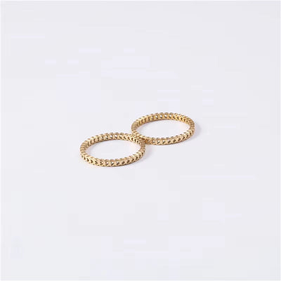 Waterproof 18K Pvd Gold Plated 316L Stainless Steel Cute Hollow-Out Hearts Pinky Rings for Women