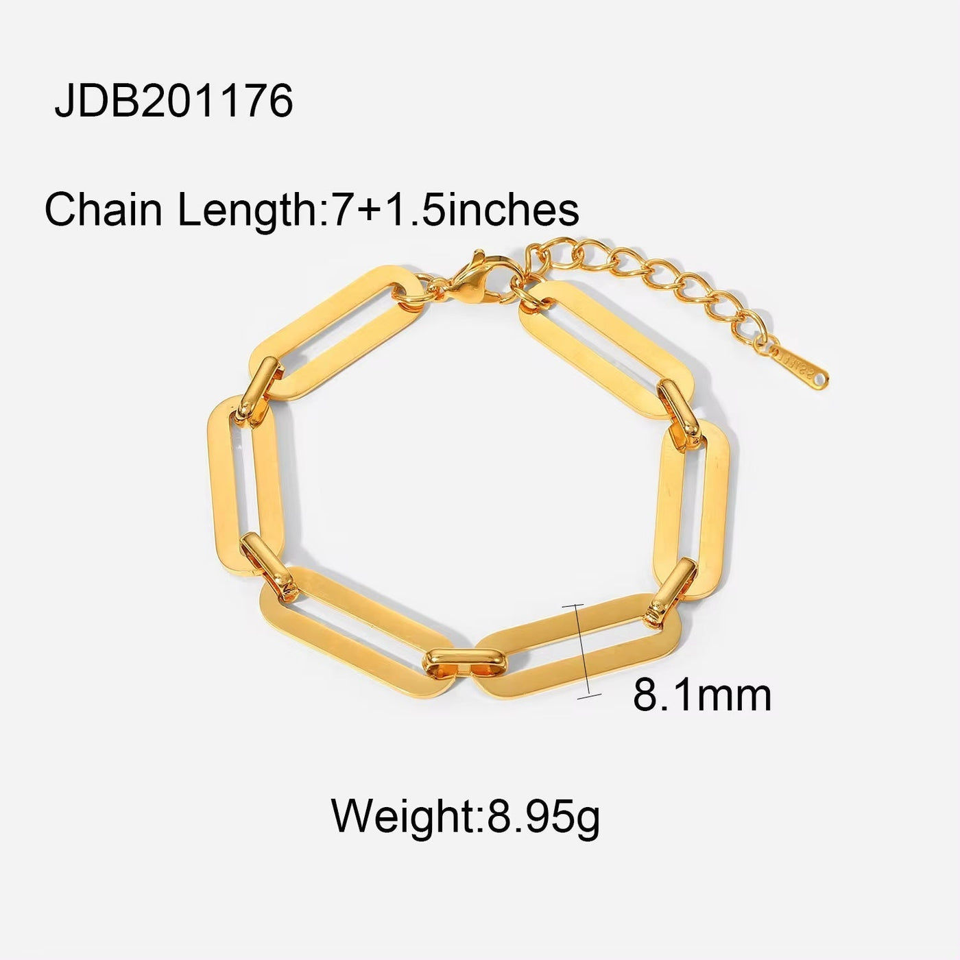 Retro Mesh Belt Titanium Gold Plated Wide Bracelet 18K Gold Plated Stainless Steel Link Chain Bracelet Cuban Chain Bracelets