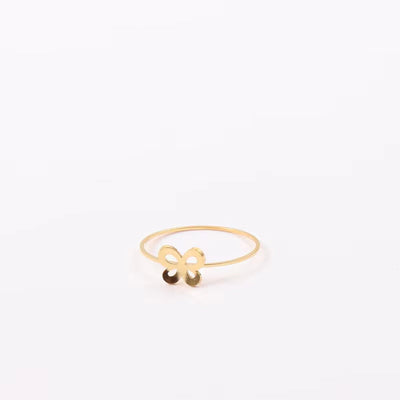 Waterproof 18K Gold Plated Stainless Steel Fine Butterfly Lines Rings for Women Ins Minimalist Handmade Jewelry