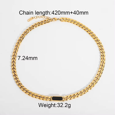 Chunky Twisted Miani Cuban Chain Chocker 18K Gold PVD Plated Stainless Steel Necklace Snake Rope Chain for Men Women Hip Pop