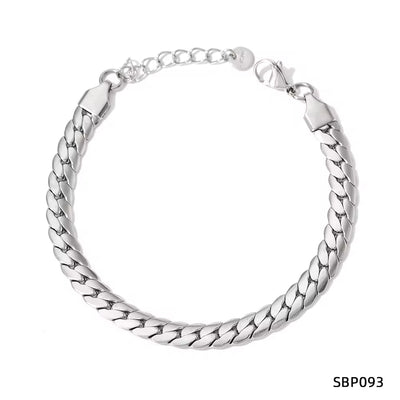 High Quality Simple 6.5Mm Width NK Cuban Chain Necklace PVD Plated Waterproof Bracelet Stainless Steel Jewelry Sets for Women