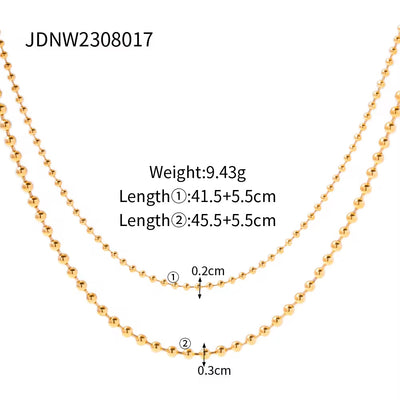 Jewelry Stainless Steel Figaro Double Layer Necklace Snake Paperclip Chain Stacking Layer Chain Necklace