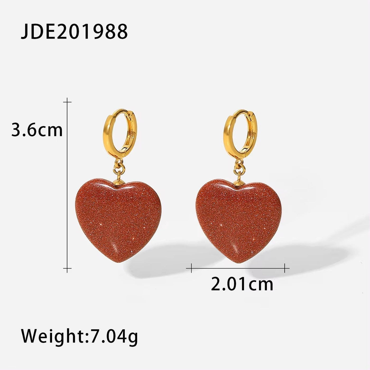 Colorful Heart Shape Oil Dripping Glaze Women Hoop Earrings Stainless Steel Enamel Heart Pendant Earrings for Drop Shipping