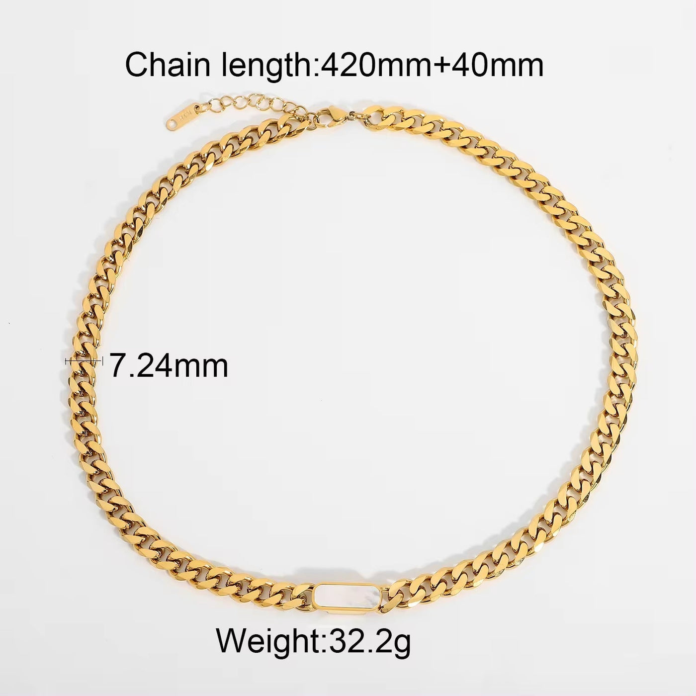 Chunky Twisted Miani Cuban Chain Chocker 18K Gold PVD Plated Stainless Steel Necklace Snake Rope Chain for Men Women Hip Pop