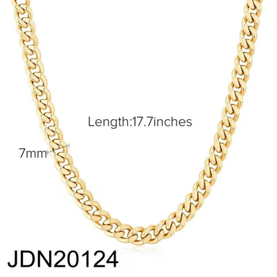 Chunky Twisted Miani Cuban Chain Chocker 18K Gold PVD Plated Stainless Steel Necklace Snake Rope Chain for Men Women Hip Pop