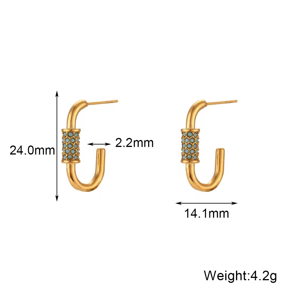 Trendy Earrings Gold Plated Jewelry Set Stainless Steel Fashion Jewelry Earrings Wholesale