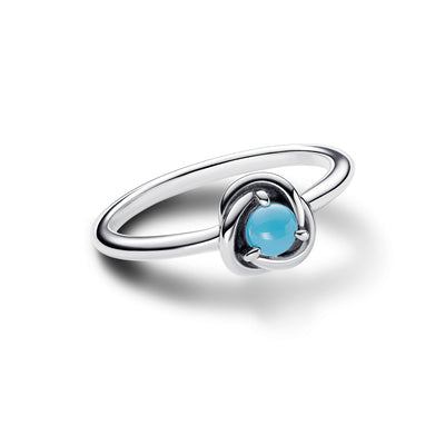 Pandora Turquoise Blue Eternity Circle Ring 192993C12