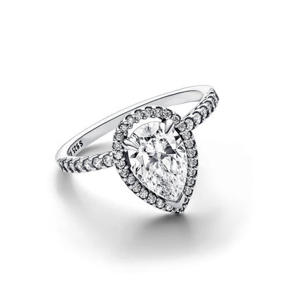 Pandora Sparkling Pear Halo Ring 193012C01