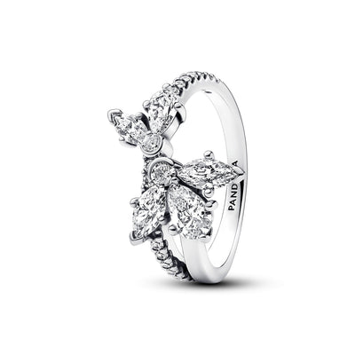 Pandora Sparkling Asymmetrical Herbarium Cluster Ring 193023C01