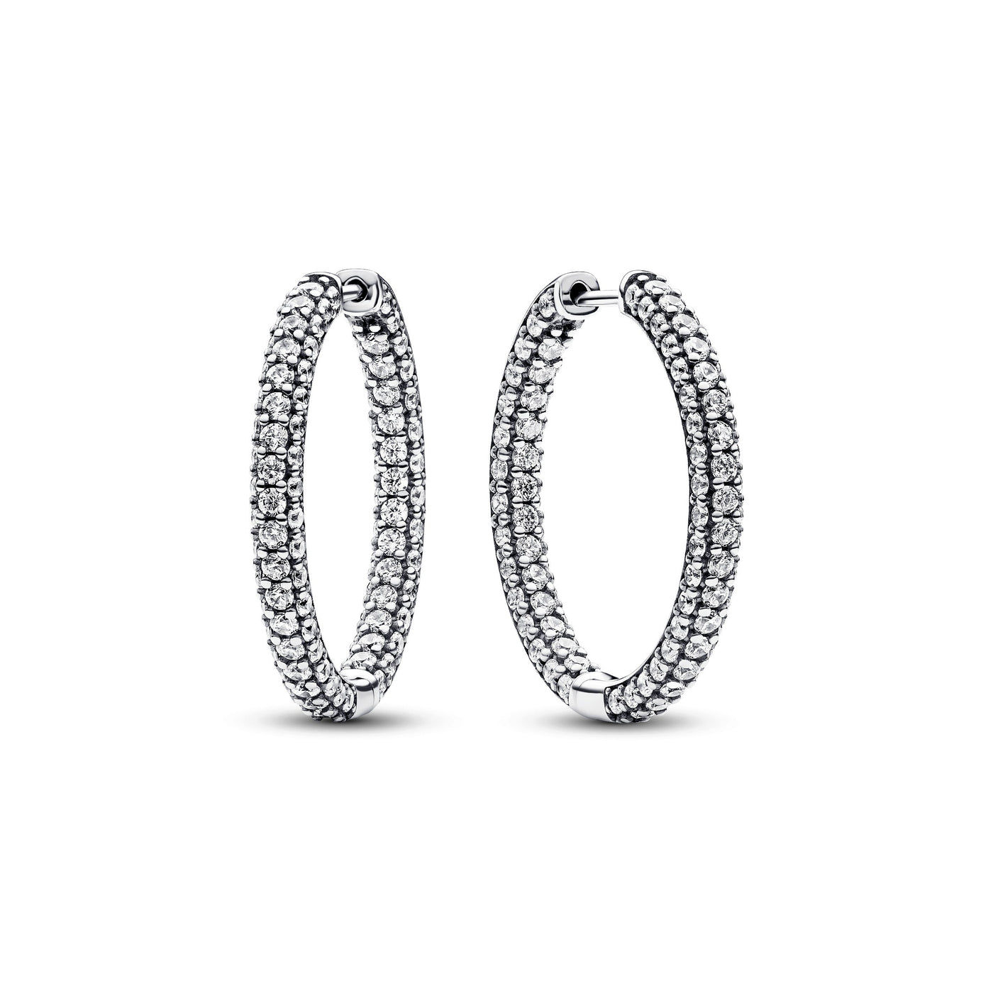 Pandora Pandora Timeless Pavé Single-row Hoop Earrings 293016C01