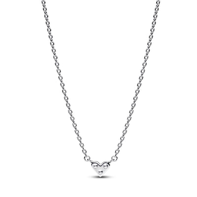 Pandora Triple Stone Heart Collier Necklace 393014C01