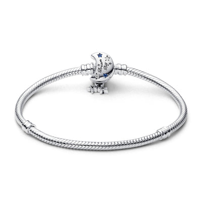 Pandora Moments Sparkling Moon Clasp Snake Chain Bracelet 592819C01