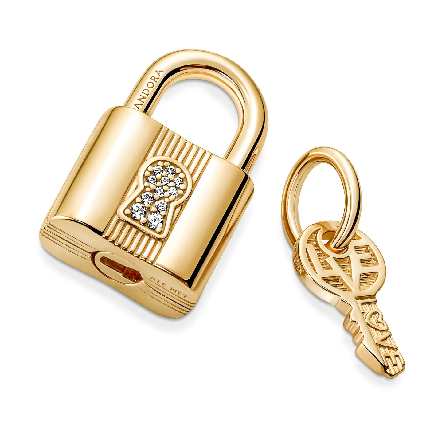 Padlock & Key Dangle Charm 760088C01