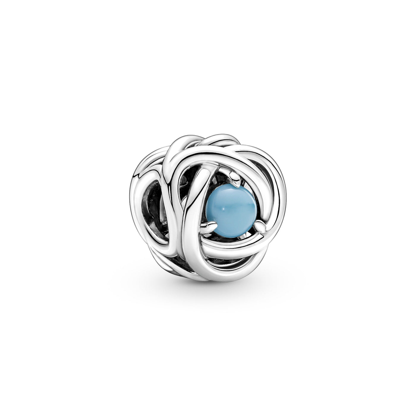 Turquoise Blue Eternity Circle Charm