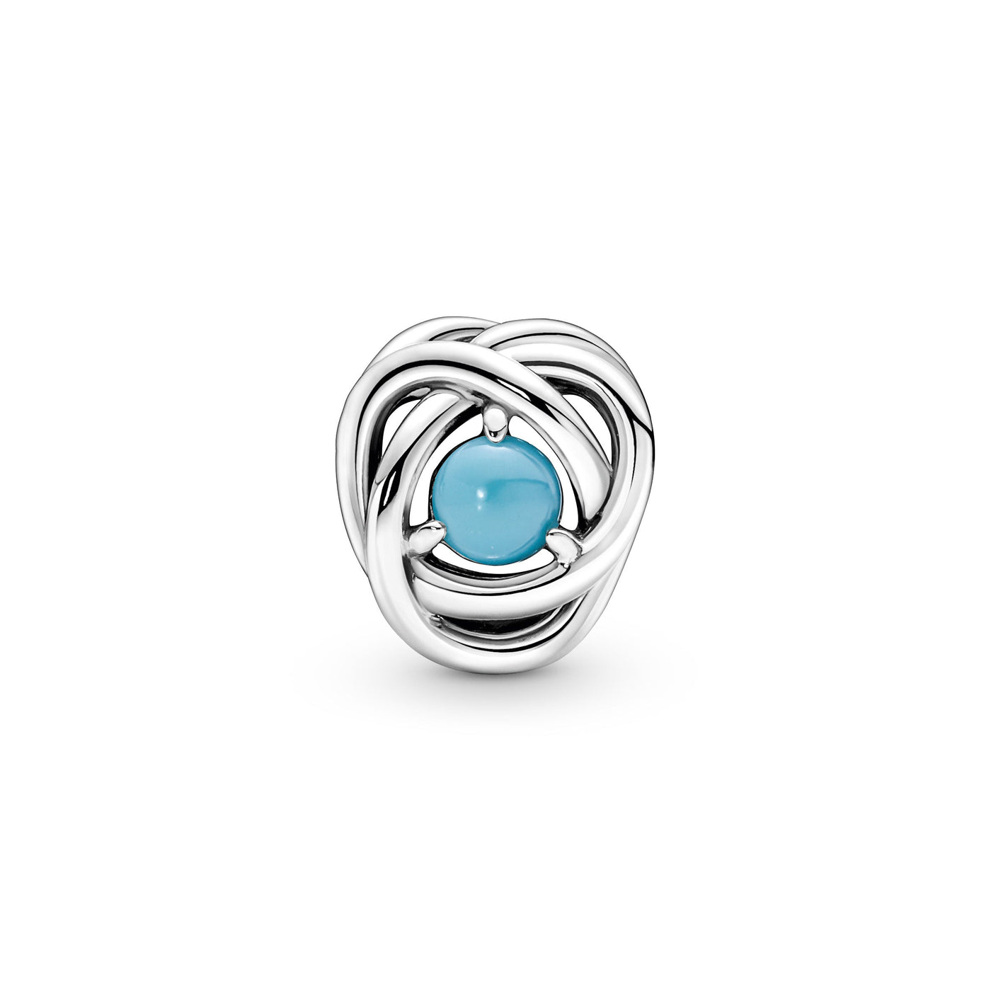 Turquoise Blue Eternity Circle Charm