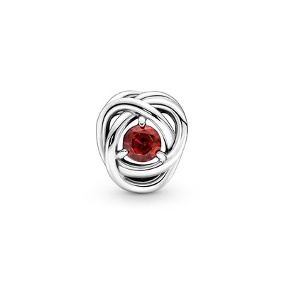 True Red Eternity Circle Charm