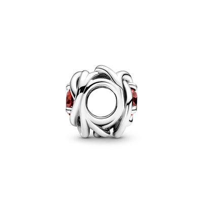 True Red Eternity Circle Charm