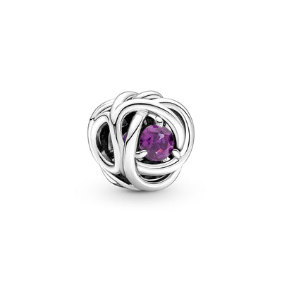 Purple Eternity Circle Charm