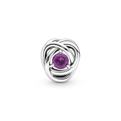 Purple Eternity Circle Charm