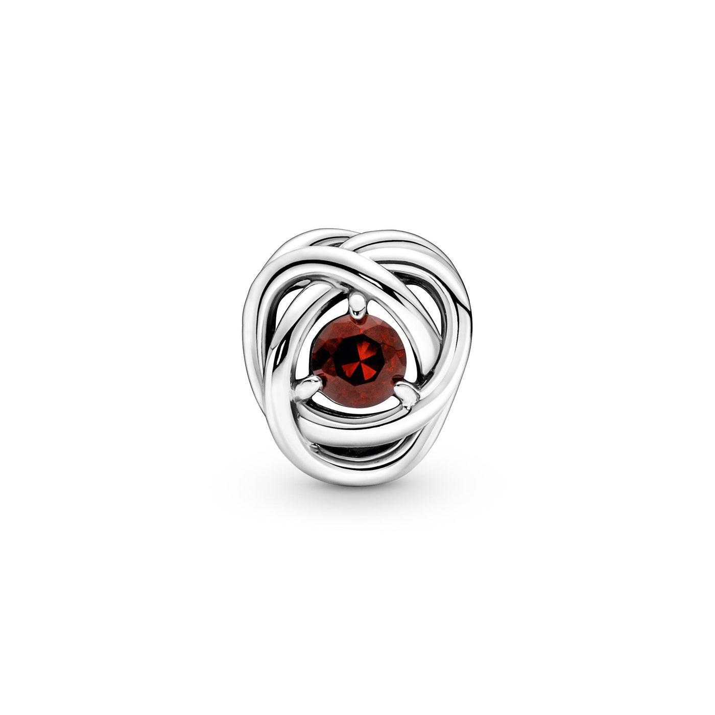 Red Eternity Circle Charm