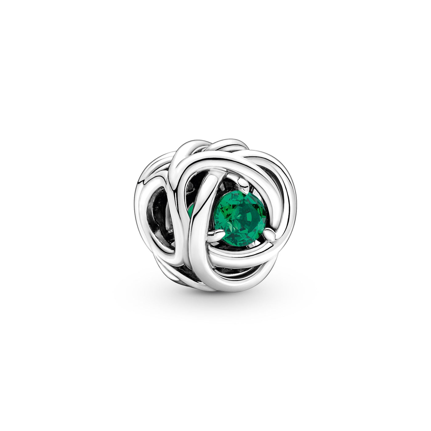 Green Eternity Circle Charm