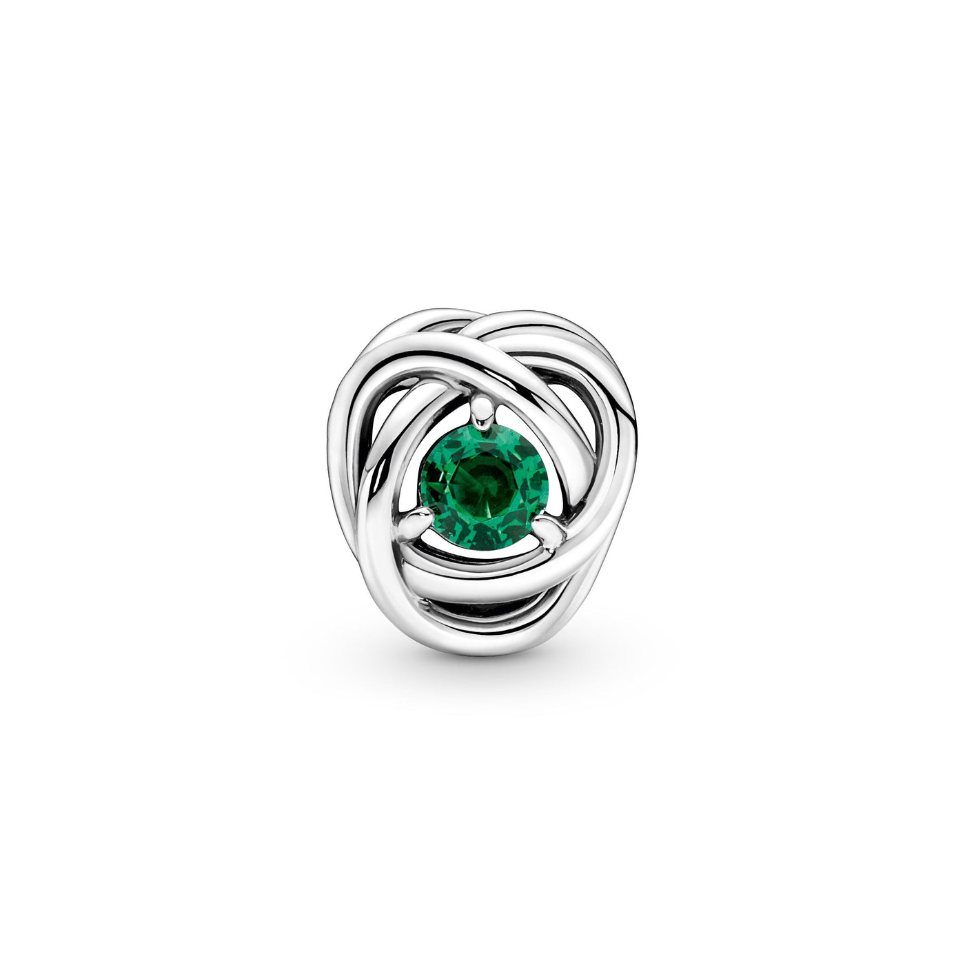 Green Eternity Circle Charm