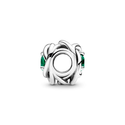 Green Eternity Circle Charm