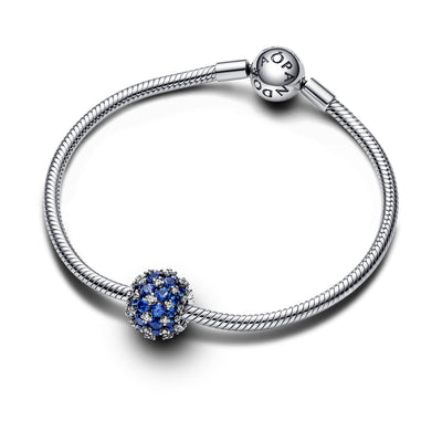 Pandora Sparkling Pavé Round Blue Charm 792630C02