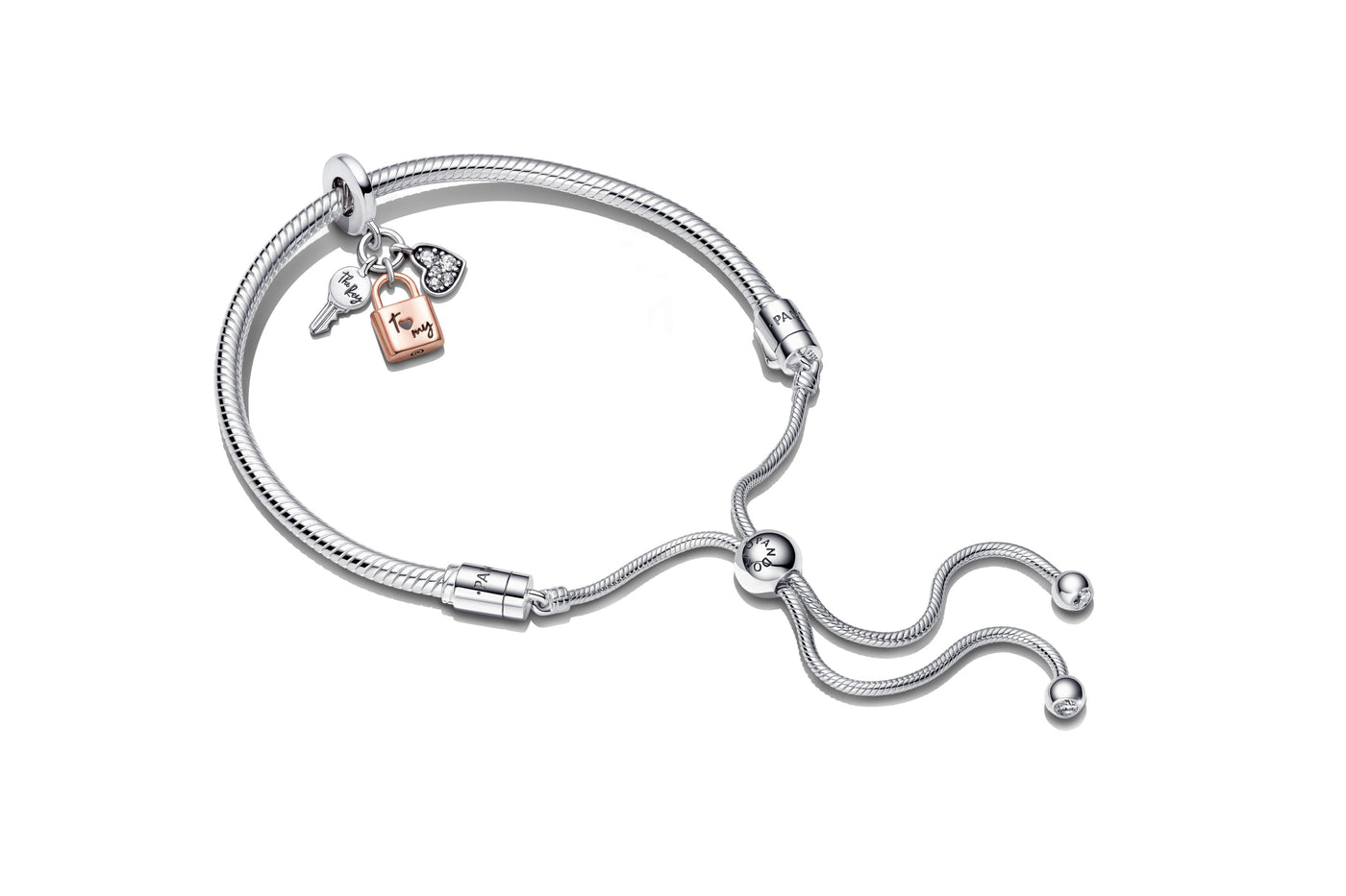 Padlock & Heart Bracelet Gift Set B802377