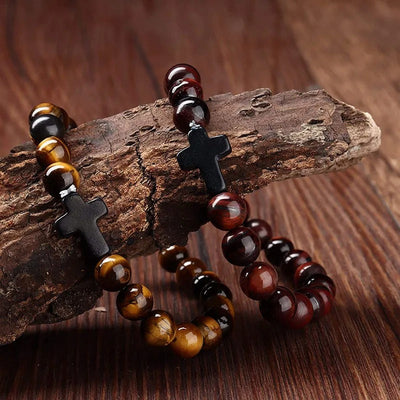 Crossed Stone Bracelet