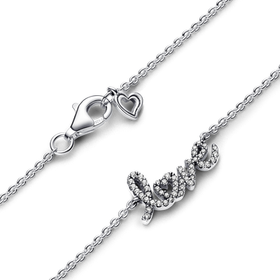 Sparkling Handwritten Love Collier Necklace 393076C01