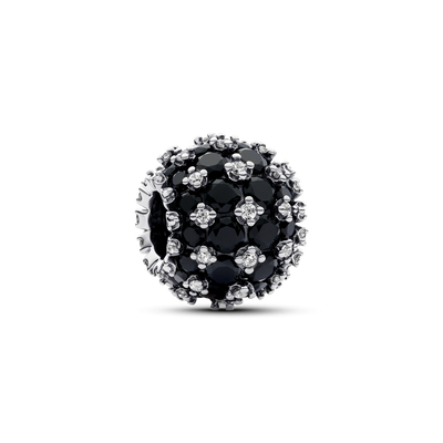 Sparkling Pavé Round Black Charm 792630C04