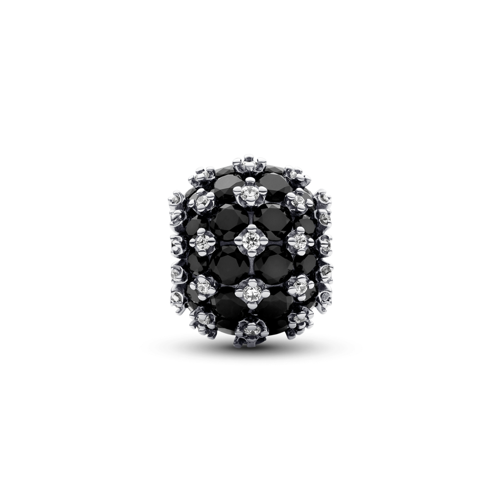 Sparkling Pavé Round Black Charm 792630C04