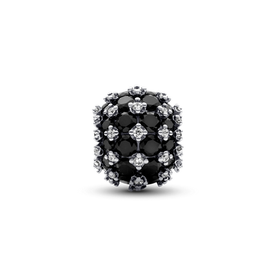 Sparkling Pavé Round Black Charm 792630C04