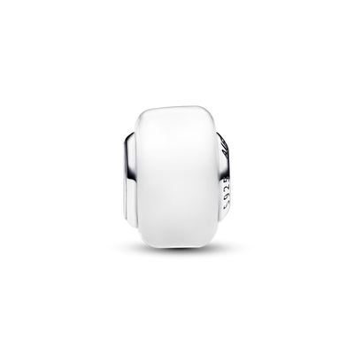 White Mini Murano Glass Charm 793118C00