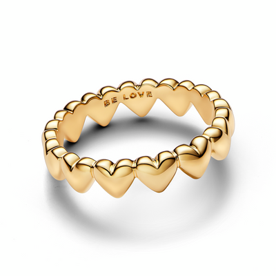 Row of Hearts Ring 163427C00