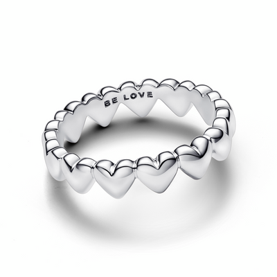 Row of Hearts Ring 193427C00