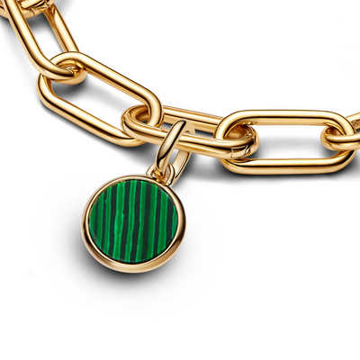 Green Engravable Mini Medallion Charm 763389C01