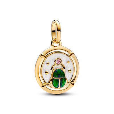 Scarab Beetle Medallion Charm