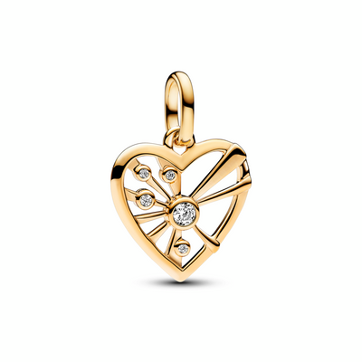 Heart & Rays Medallion Charm