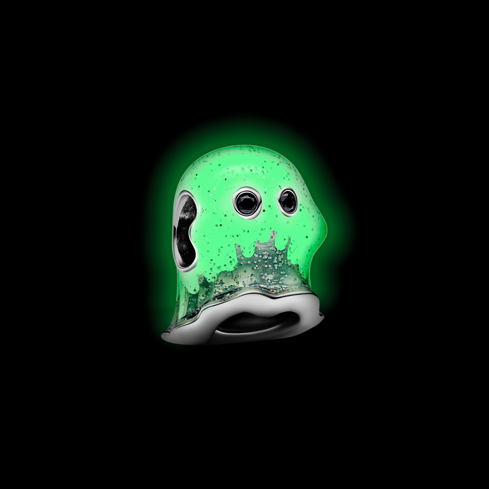 Glow-in-the-dark Boo Ghost Charm 793404C01