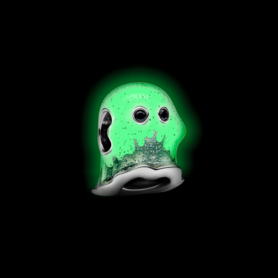 Glow-in-the-dark Boo Ghost Charm 793404C01